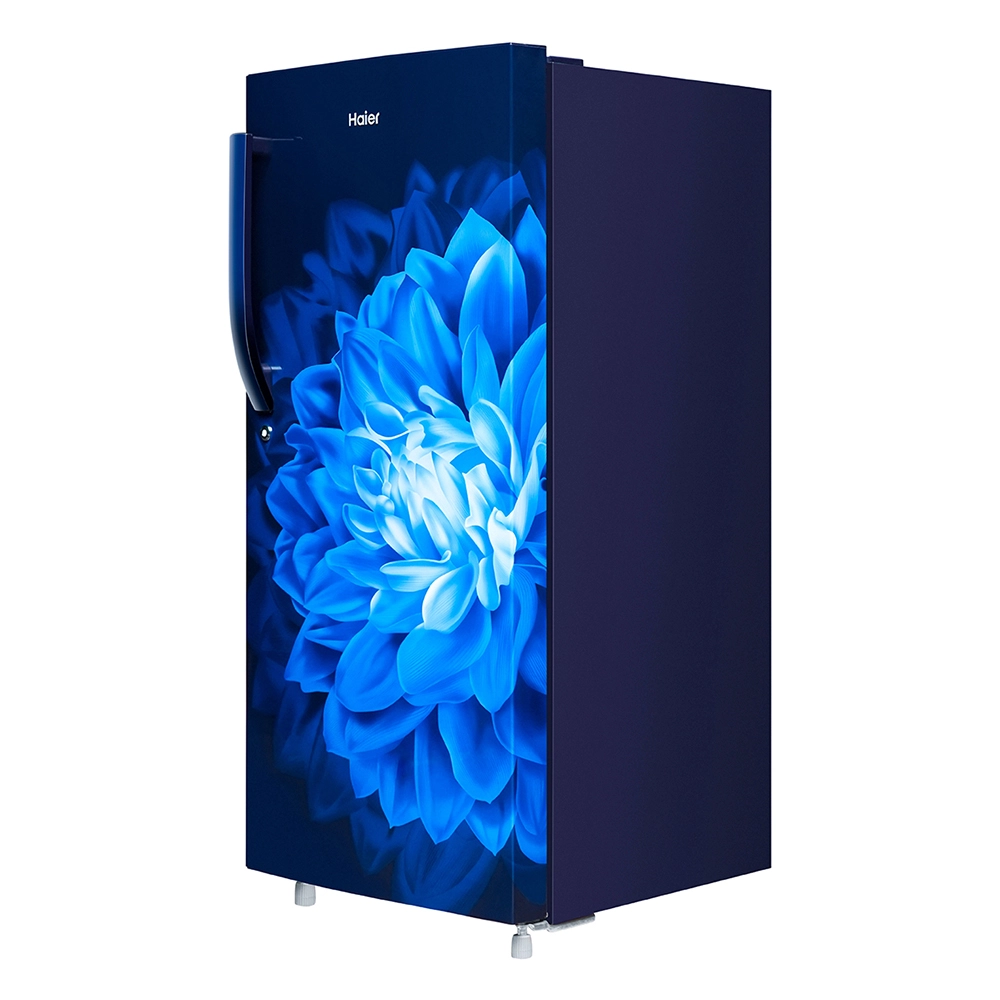 Haier 215L 3 Star Direct Cool Single Door Refrigerator with Toughened Glass Shelf comes in Glossy Marine Dahelia Finish HRD-2353CMD-P